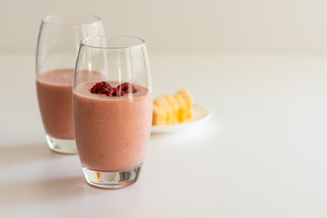 Healthy Smoothie with Melon and Raspberry