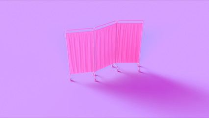 Pink Hospital Privacy Folding Screening