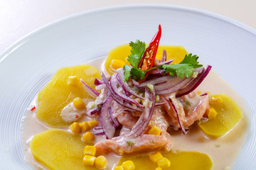 Ceviche with salmon