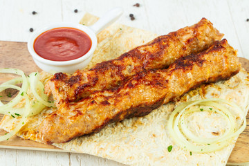 Grilled chicken kebab
