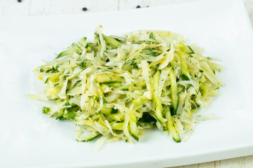 Raw cabbage salad