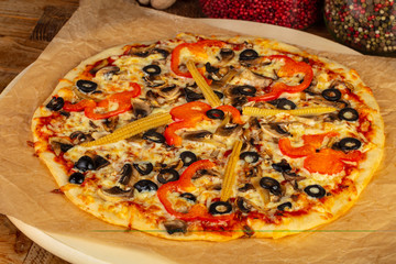 Tasty vegetarian pizza