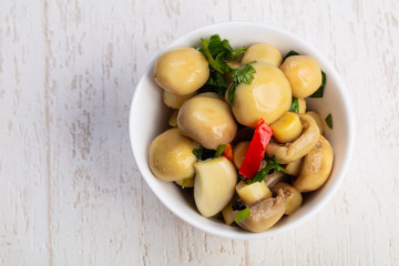 Tasty pickled mushrooms