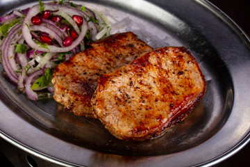 Chicken barbeque with onion