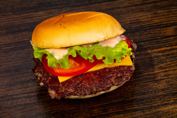Tasty hot burger