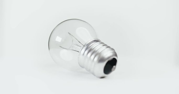 Light bulb on white background isolated