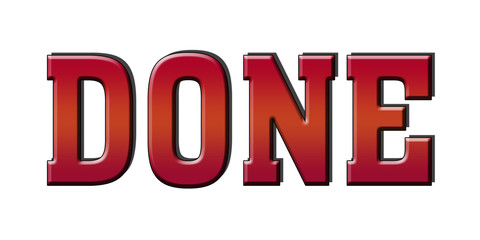 done Red Logo Stamp Banner