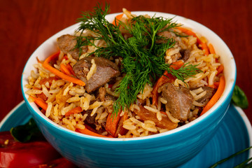 Uzbek traditional plov