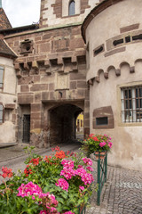 Fototapeta na wymiar Wasselonne. Entrée sur la vieille ville. Alsace. Bas-Rhin. Grand Est