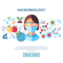 Digital vector biotechnology icons set
