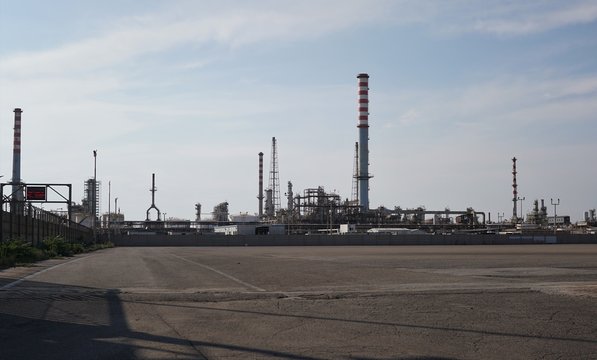 Steel plant in the industrial area of Taranto, Southern Italy