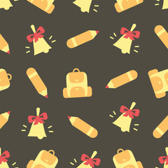 Pattern with school accessories