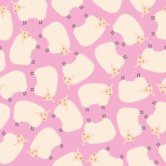 seamless sheep cartoon pattern