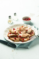 Pork tenderloin with red berries