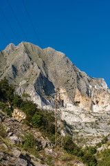 White Marble Quarries of Carrara in the Apuan Alps Italy
