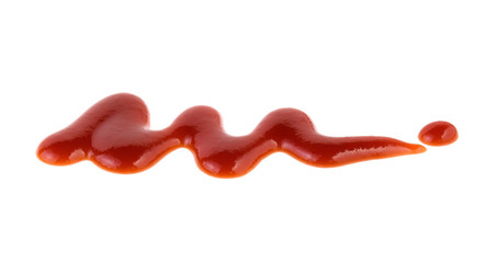 Naklejka premium tomato sauce isolated on white background