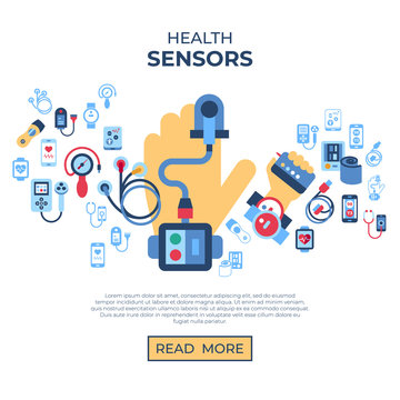 Digital Vector Health Sensor Icons Set