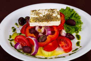 Greek salad with feta