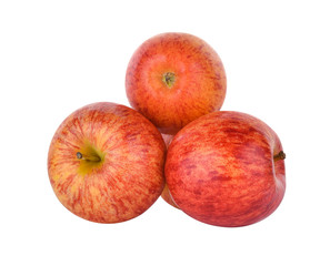 Gala apples isolate on white background