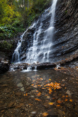 Fototapeta na wymiar Waterfall Huk in the Carpathian mountains