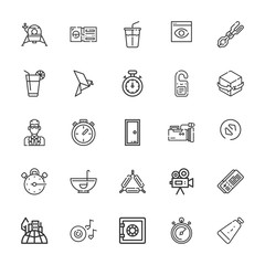 Collection of 25 elements outline icons