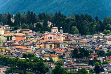 Fototapeta na wymiar Levico Terme Town - Trentino Alto Adige Italy