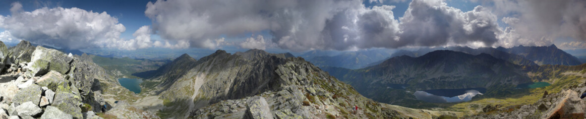 Panorama Kozi Wierch - Tatry - obrazy, fototapety, plakaty