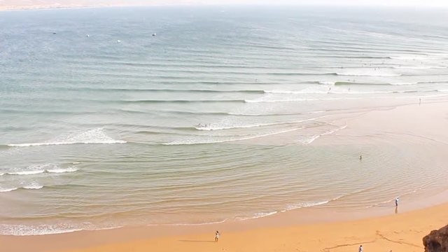 People and Waves in Imsouane, Morocco