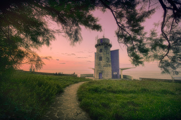 Fototapeta na wymiar matxitxako lighthouse in Bermeo