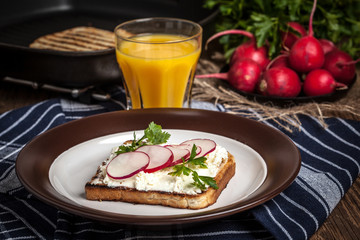 Light healthy sandwiches.