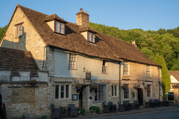 Fototapeta na wymiar Castle Combe in Wiltshire is one of England's most picturesque villages and a popular destination for tourists.