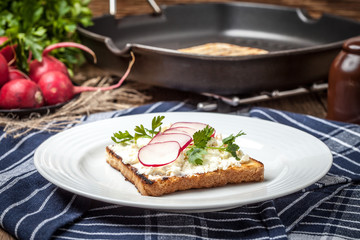 Light healthy sandwiches.