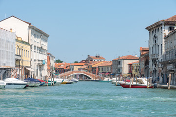 Blaue Lagune in Murano in Italien