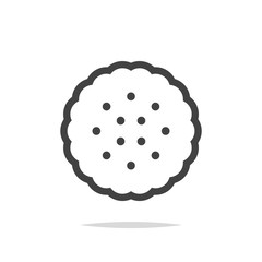 Cracker biscuit icon vector