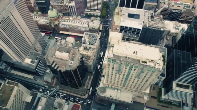 Sydney Cbd From Above Busy City Buildings