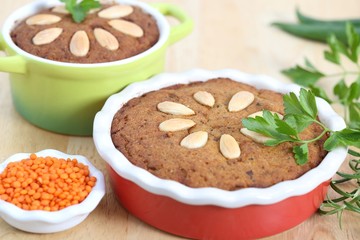 Paté with meat and vegetables.