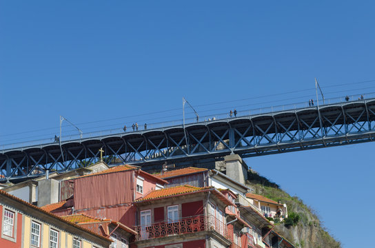 Ponte Luis I visto desde A Ribeira. Porto, Portugal