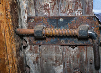 Old metal rusty latch