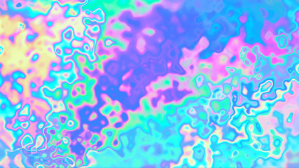 Holographic pastel and neon color surface with iridescent abstract effect.

