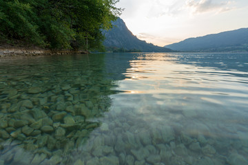 Sonnenuntergang am Attersee