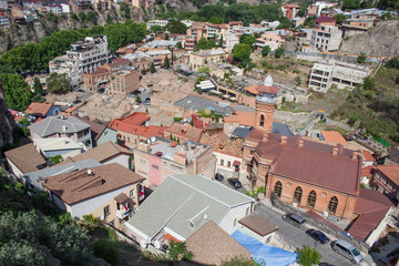 Fototapeta na wymiar view of old Tbilisi on a sunny day