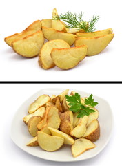 ćwiartki ziemniaków pieczone