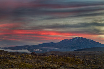 Obraz premium Red Skies over Tongariro