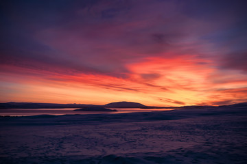 Sunrise over iceland