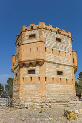 Fototapeta na wymiar Old defence tower in the historc city of Tudela, Spain