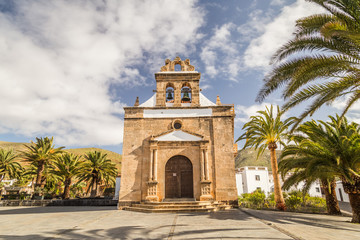 Fototapeta na wymiar Church of Nuestra Senora de la Pena in Vega de Rio Palmas, Fuerteventura.