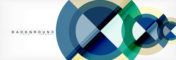 Obraz premium Vector circular geometric abstract background