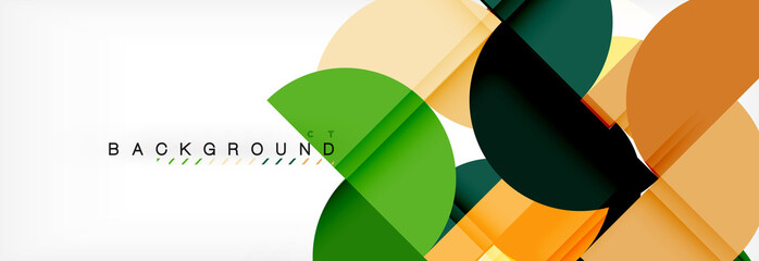 Circle abstract background, geometric illustration