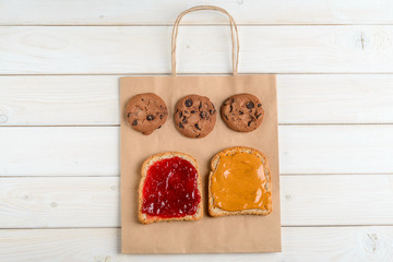 Sandwich and cookies