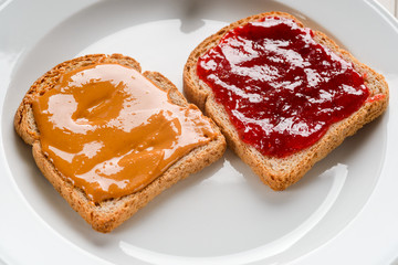 Tasty traditional jelly sandwich